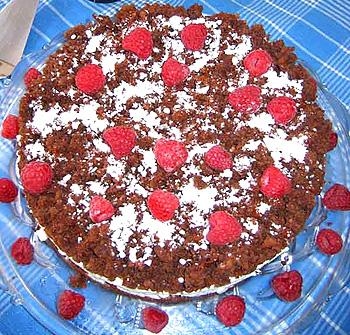 Рецепт - Малиново-шоколадный торт