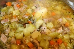Рецепт - Овощной суп с укропом