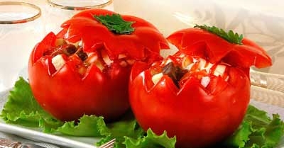 Рецепт - Помидоры, фаршированные мясным салатом