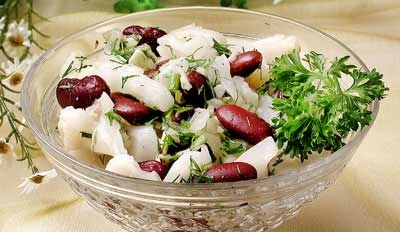 Рецепт - Салат из фасоли с цветной капустой