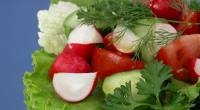 Рецепт - Салат из сырых овощей и зелени