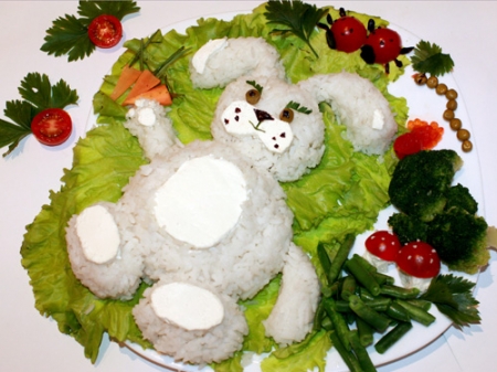 Рецепт - Салат овощной с рисом