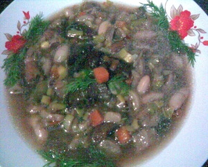 Рецепт - Суп грибной с черносливом