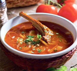 Рецепт - Суп из говядины с айвой
