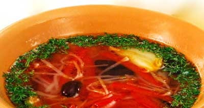 Рецепт - Суп из сладкого перца и красной фасоли (