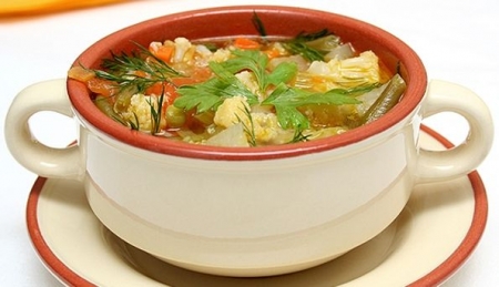 Рецепт - Суп овощной с фасолью (2)