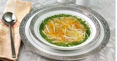 Рецепт - Суп-лапша домашняя с курицей и грибами (