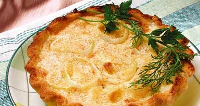 Рецепт - Тарталетки с луком и сыром