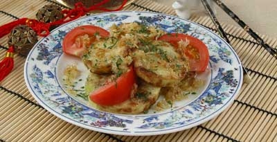 Рецепт - Жареные кабачки с луком
