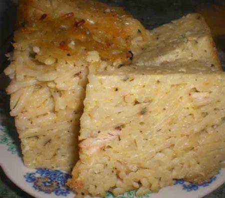 Рецепт - Бабка из макарон с мясом
