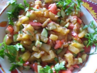 Салат из кабачков с помидорами