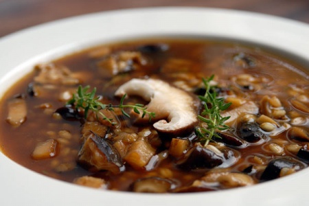 Рецепт - Заливное из шампиньонов, суп грибной со сливками