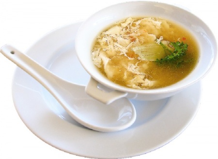Рецепт - Суп с яичными хлопьями, суп из шпината