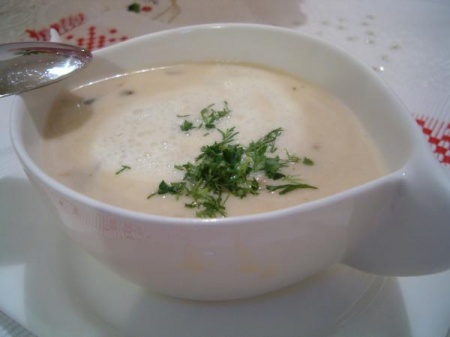 Рецепт - Суп-пюре по-норвежски, суп грибной с перловкой