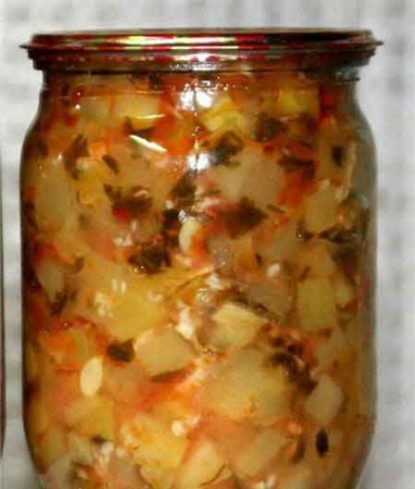 Рецепт - Салат из кабачков и овощей