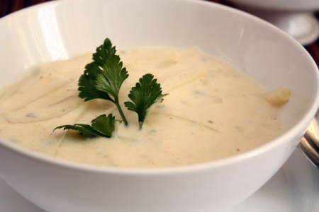 Рецепт - Сырный суп с кольраби