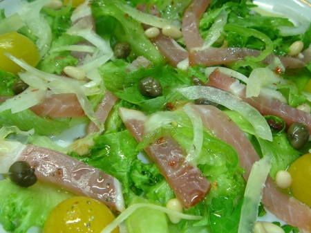 Рецепт - Салат зеленый с ветчиной