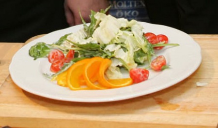 Рецепт - Новогодний салат с гребешками