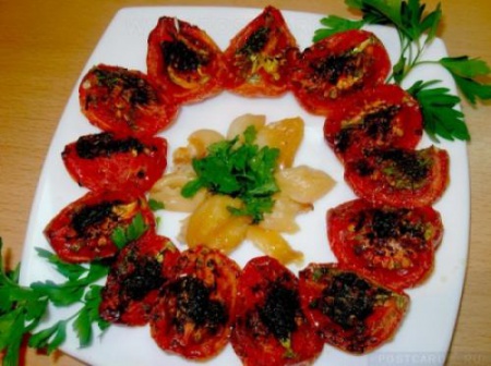 Новогодний рецепт - Закуска Печеные помидоры