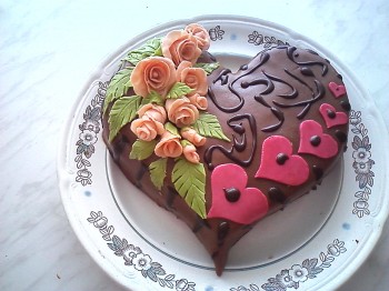Рецепт - Торт "Шоколадное наслаждение с творожной изюминкой" на 14 февраля