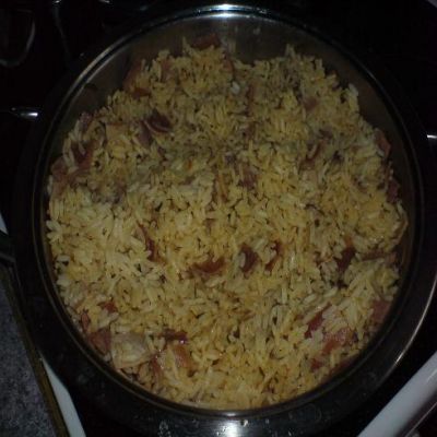  рис с колбасой